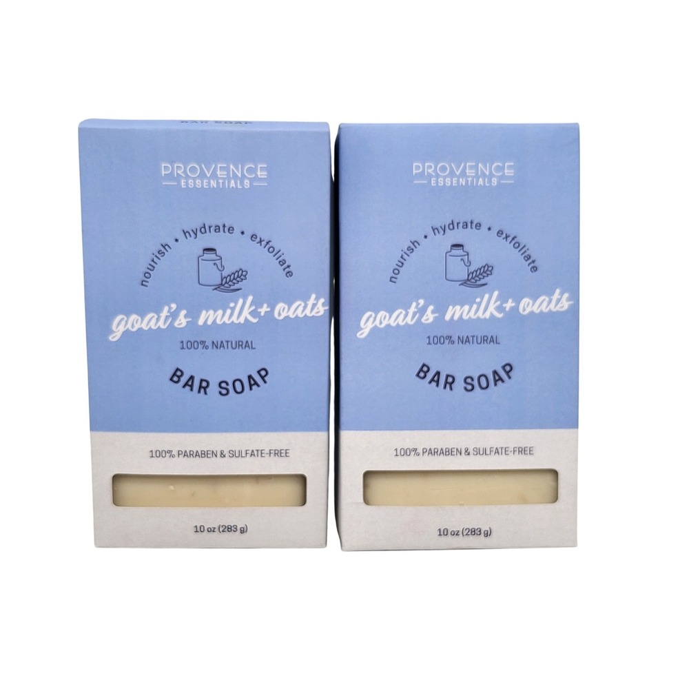 Provence Essentials Goat's Milk + Oats Bar Soap 10 oz Natural Paraben Free